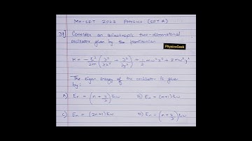 MH SET 2023 Physical Science Q. 37 - Quantum Mechanics