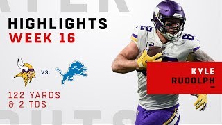 Kyle Rudolph Highlights Vs Lions