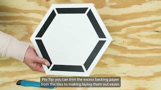 How to Install: Hexagon FloorPops Peel and Stick Floor Tiles