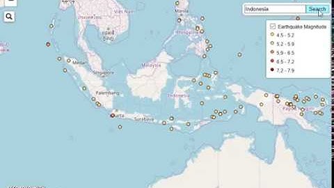 Earthquake Web Mapping Created in QGIS