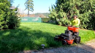 He Returned To An OVERGROWN LAWN That He COULDN'T MOW! Satisfying Overgrown Lawn Mowing