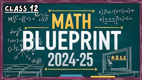 CLASS 12 MATH BLUEPRINT 2024-25