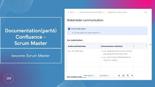 26 Documentation for Scrum Master in Confluence (part 6)