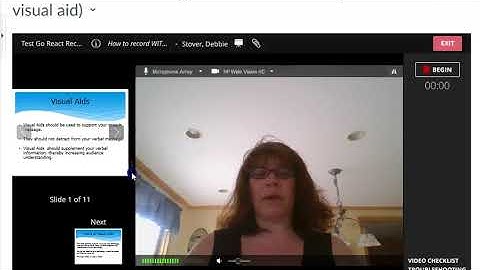 How to record in Go React WITH a visual aid