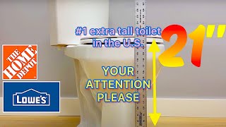 Extra Tall Toilets (21-22) Order at Home Depot & Lowe’s or online