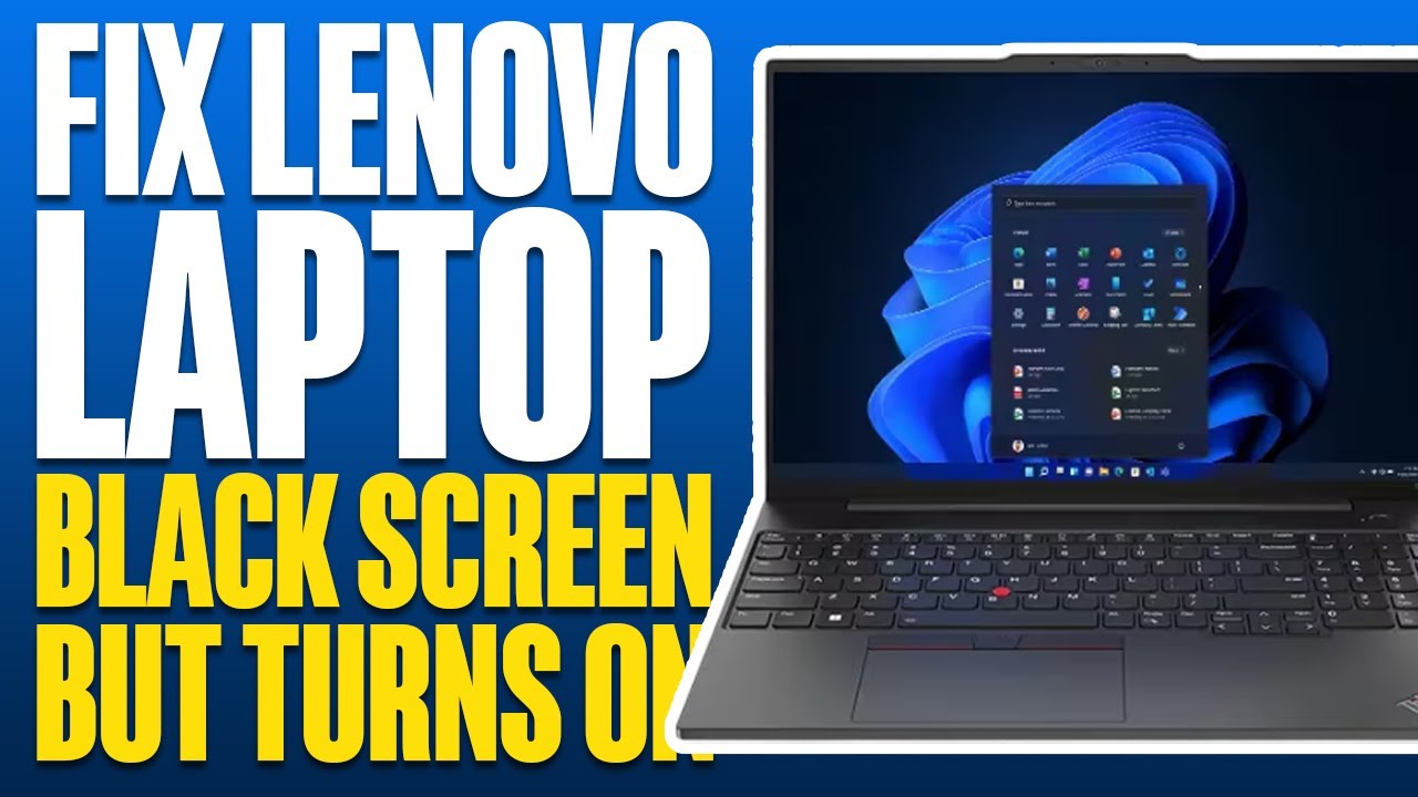 How To Fix Lenovo Laptop Black Screen But Turns On - YouTube