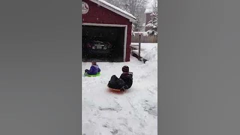 Snow day fun with max and la
