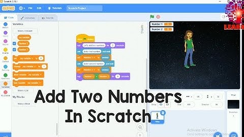 Scratch project to add two numbers//scratch for begginers//learn it