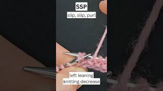 Slip Slip Purl Ssp Knitting Decrease