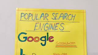 Search Engine Poster Making || Popular Search Engine Drawing || Google Logo Drawing