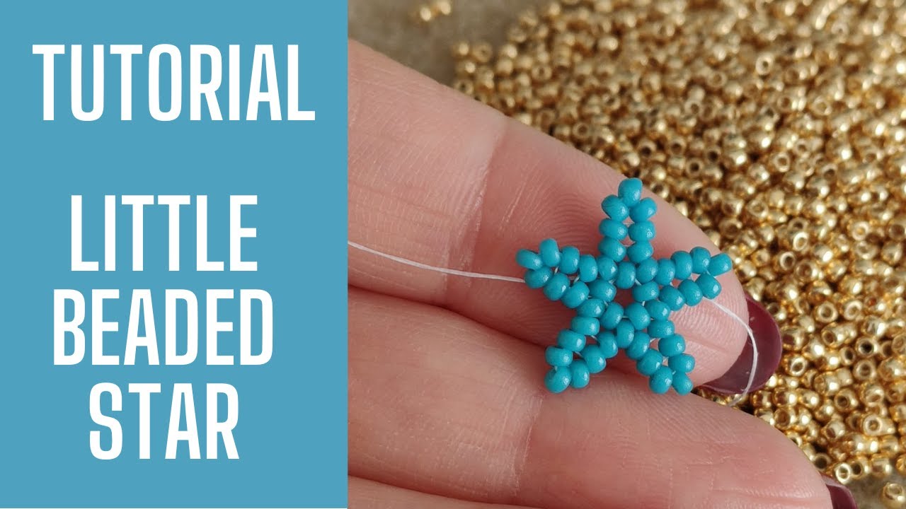 ENGLISH How to make a beaded star only with seed beads 