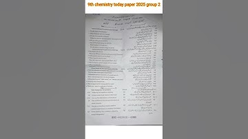 9th class today chemistry paper  2025 group 2