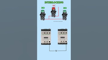 contactor ki interlocking kaise krte hai #electrical #wiring #animation #ai #motor #connection