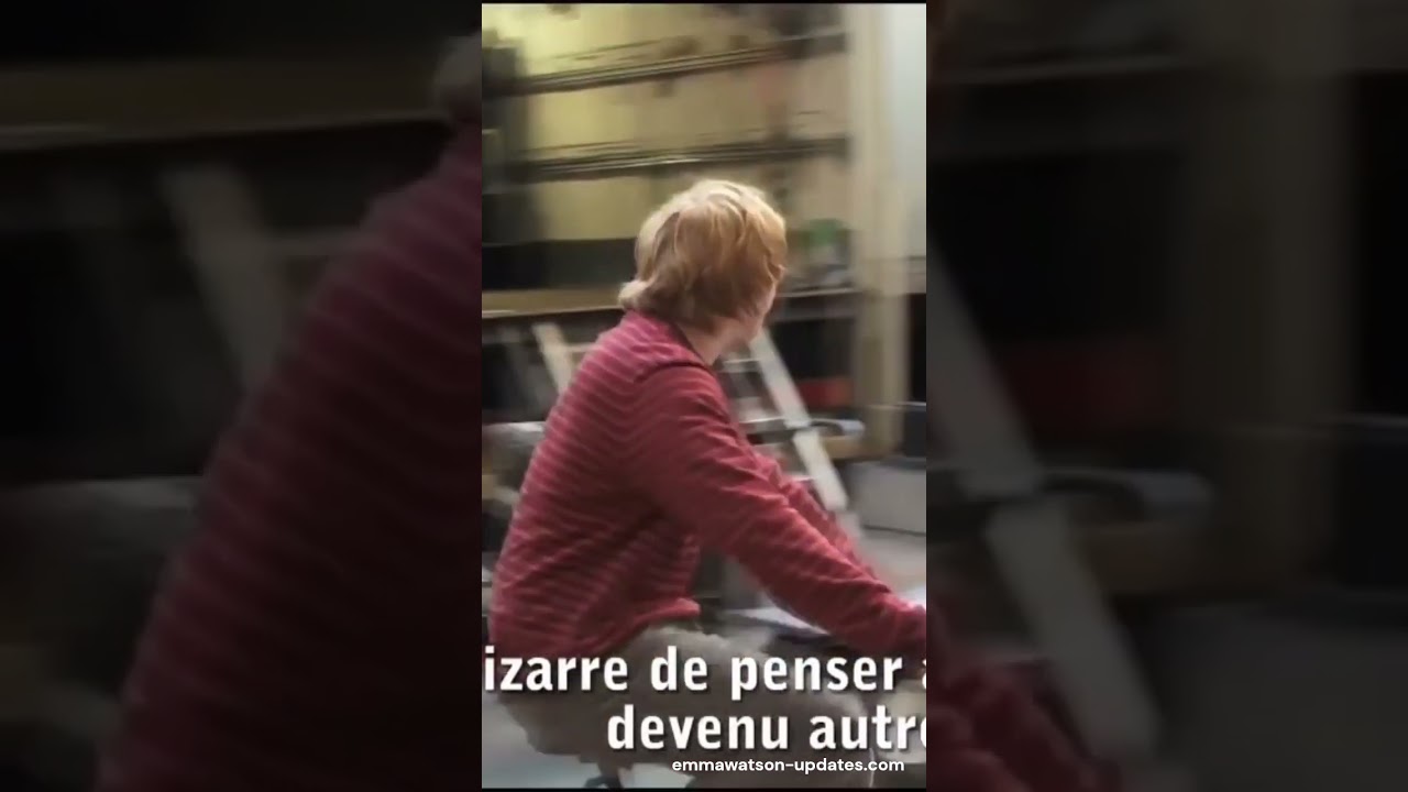 Emma Watson and Rupert Grint on the set of Harry Potter  