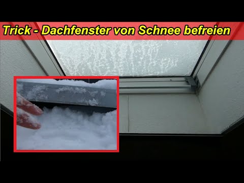 Schnee vom Dachfenster entfernen und vom Eis befreien - Dachfenster im  Winter öffnen Lifehack 