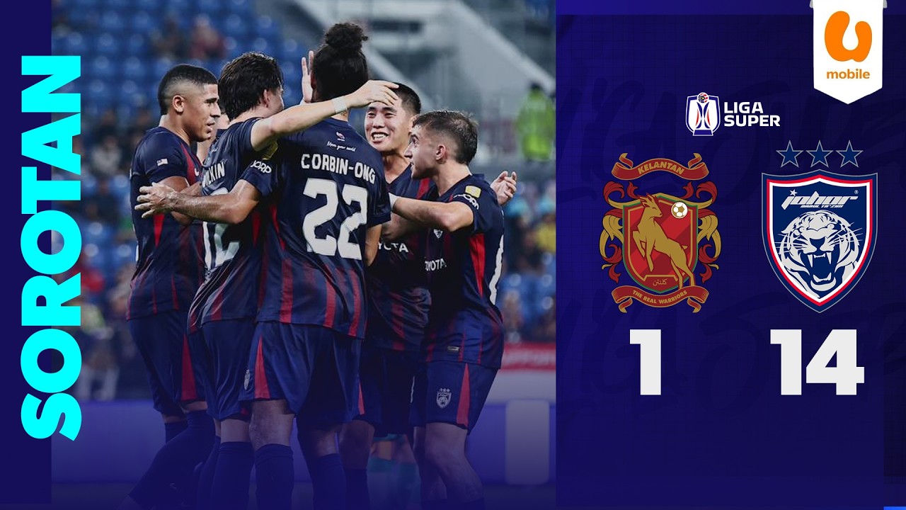Kelantan The Real Warriors FC 1 - 14 Johor Darul Ta'zim FC | Sorotan Liga Super 2025/26