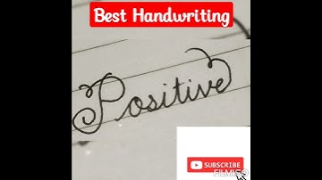 POSITIVE - Learn to write in cursive writing |#viral #shorts #youtubeshorts2023 #besthandwriting