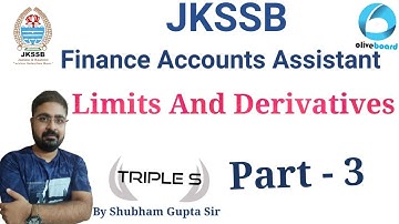 Limits & Derivatives by Shubham Gupta Sir || Part 3