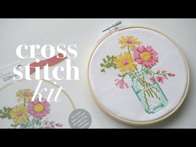 Easy cross stitch kit for beginners - Simplicity Dimensions cross