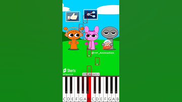 POV Horror Sprunki Kinder Surprise Phase 1 to Phase 2 (@HF_Animation) - Octave Piano Tutorial