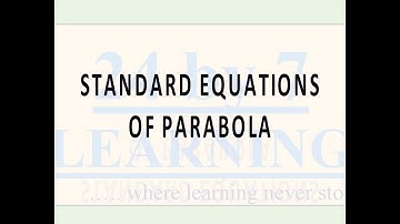 Standard Equations of Parabola I Conic Sections I Grade 11 I Math I 24by7learning.com