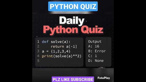 PYTHON QUIZ || code || #python #pythoncode #php #iot #blockchain #java #c++ #cod #codm #code #bts ||