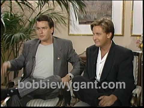 Charlie Sheen Emilio Estevez Men At Work 1990 - Bobbie Wygant Archive