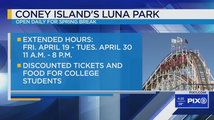 Coney Island S Luna Park Extends Hours For Spring Break