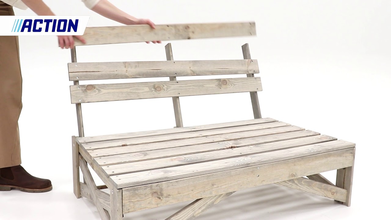 Palletbank grey wash