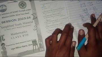 Class 8th math simplyfied material (2023-2024) finalexam preparation mission 100% Worksheet no 1