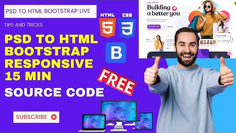 PSD to HTML with Bootstrap 5 in Hindi | PSD to HTML Tutorial html template free download 2021 #web