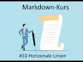 Markdown-Kurs - Video 10 - Horizontale Linie zeichnen