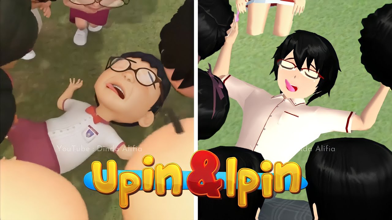 Tiru Aksi Upin Ipin Ehsan Meninggal Kesetrum Listrik versi Sakura School Simulator