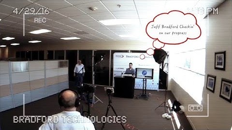 On the set of the Bradford Technologies video set