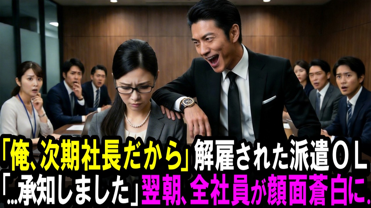 「おい、派遣。これ、全部今日中にコピーしておけよ」——朝、席に着くなり積み上げられた50冊のファイル。周りは全員、目を伏せたままでした。私は松野はるか、34歳。今日が派遣3日目の、どこにでもいる地味な事務員です。そう、誰もがそう思っていました。次期社長候補の黒沢次長に、私は何も言い返せなかった。夕方までかかって仕上げた資料を、翌朝彼は自分の名前で上層部に提出し、「派遣に使える資料が作れるわけ...