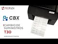 TUTORIAL DE INSTALACION DE ETIQUETAS Y RIBBON EN IMPRESORA | T30 CBX