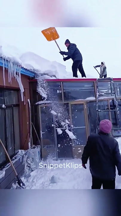 The Moment Your Roof Breathes Again! (Satisfying Snow Removal)