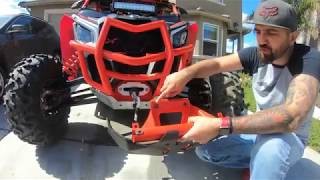 how to install the front bumper and winch.
