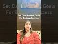Struggling with content goals? Watch this content strategy #businessgrowth #youtubeshorts #goals