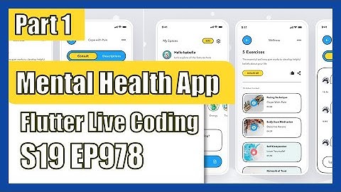 [Flutter] Flutter Live Coding EP978 (Mental Health App Part 1)