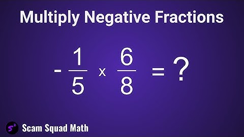 How to Multiply Negative Fractions