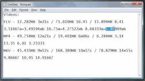 Video Test Experiment Between FLV MP4 MKV