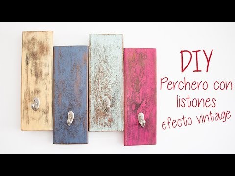 Perchero efecto DIY-Hazlo mismo - YouTube