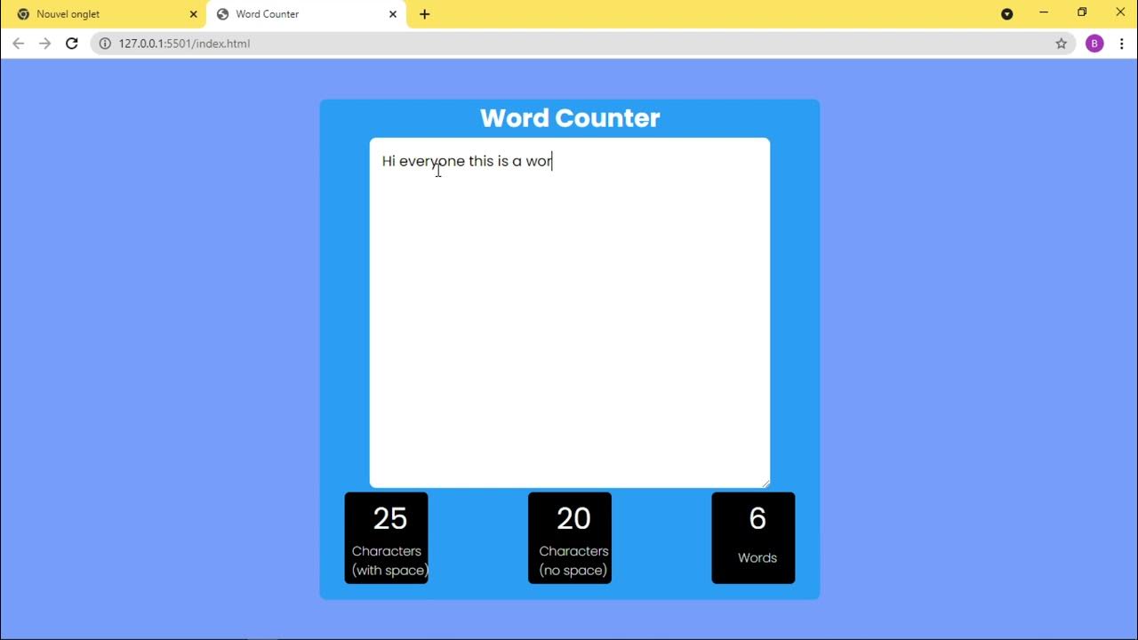 Word Counter | using html CSS and JavaScript - YouTube