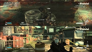 Call of Duty: Ghosts PS3 2 Player Split Screen Part 15 (Team Deathmatch, Bots, Strikezone) 2v10