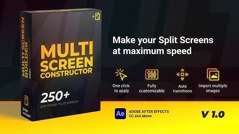 Multi Screen Constructor AFTER EFFECTS Template Videohive 33519723