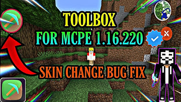 How To Fix Toolbox Change Skin Crash | Toolbox For Mcpe 1.16.220 Skin Change Black Screen Bug Fix