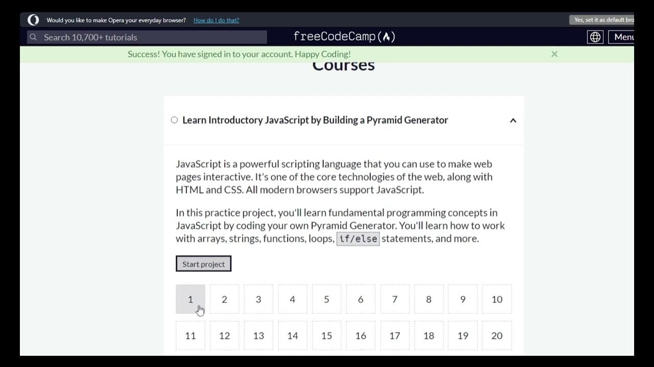 Freecodecamp JavaScript Algorithms and Data Structures (Beta) - YouTube