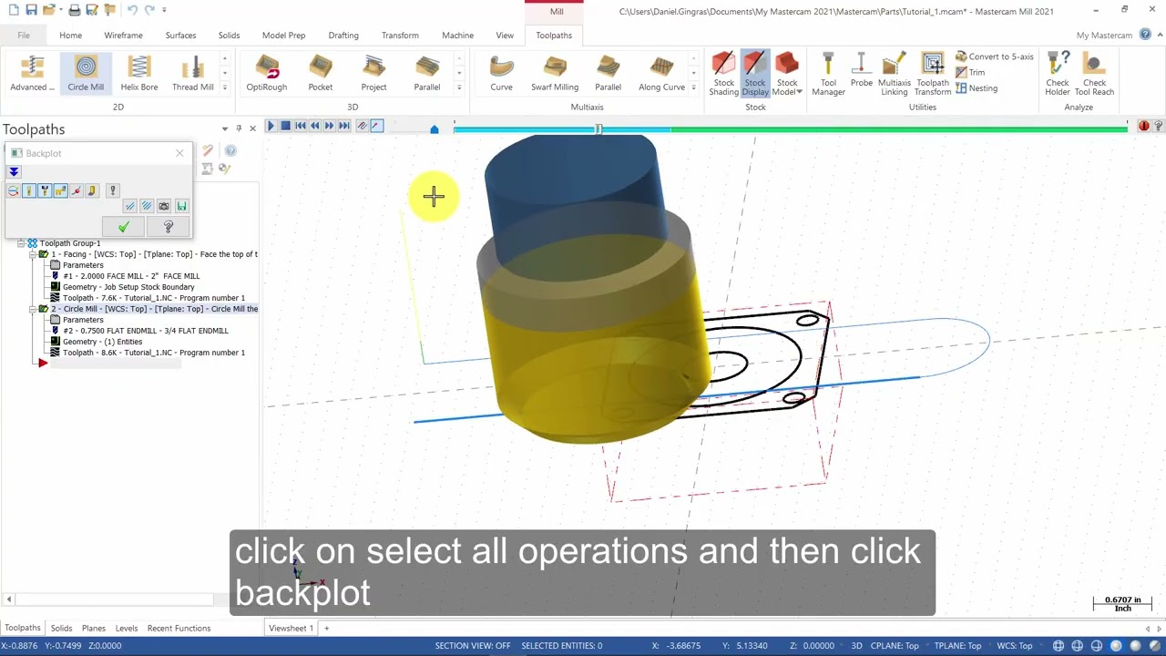 5  Circle Mill the Large Hole