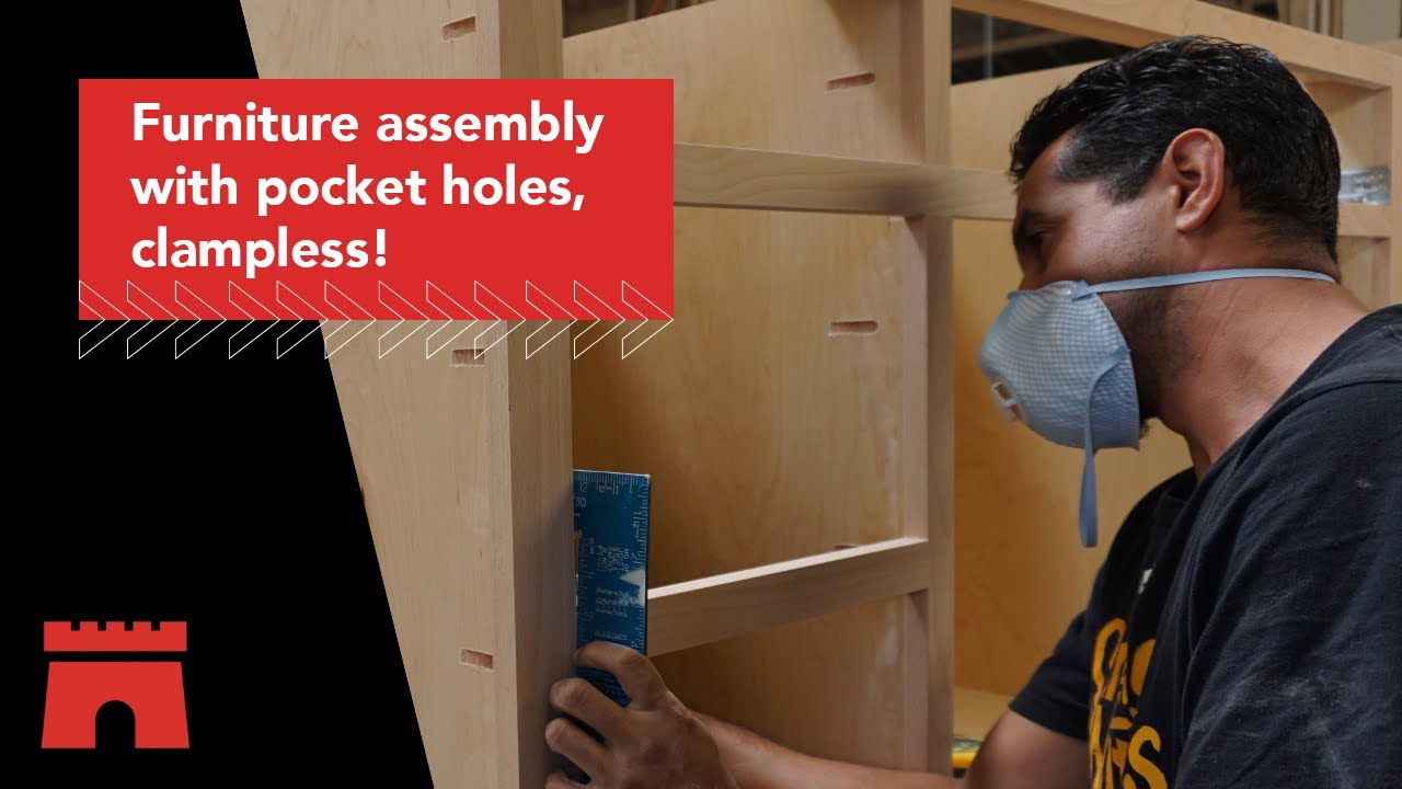 Furniture assembly with pocket holes, clampless! YouTube